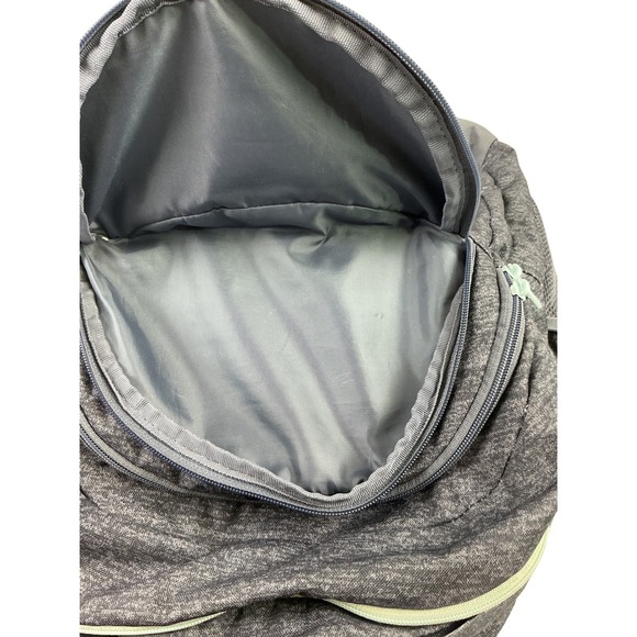 Adidas Backpack Heathered Gray Teal Accent‎ School Travel Laptop Bag 5 Pockets - Picture 9 of 16